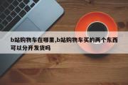 b站购物车在哪里,b站购物车买的两个东西可以分开发货吗